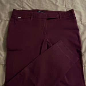 White House Black Market red stretch pants